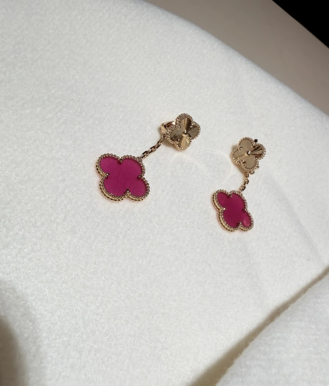 Van Cleef & Arpels Alhambra Pink Enamel Bracelet